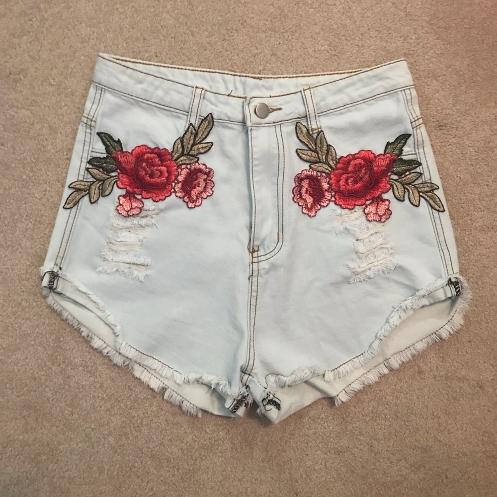 Embroidered shorts